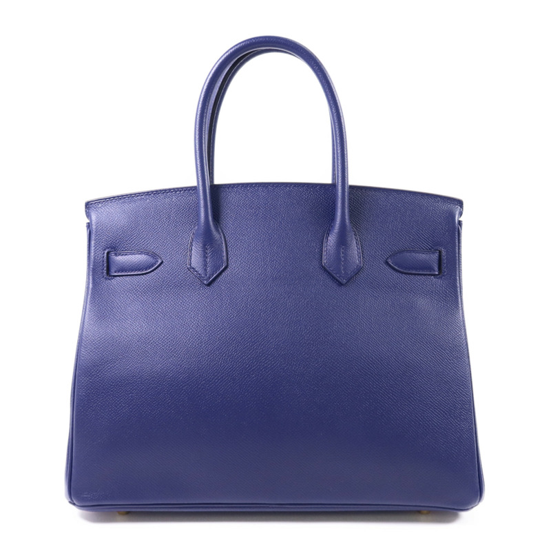 HERMES Epsom皮革Birkin 30金扣手挽袋Bleu Saphir-1