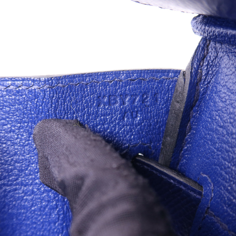 HERMES Epsom皮革Birkin 30金扣手挽袋Bleu Saphir-7