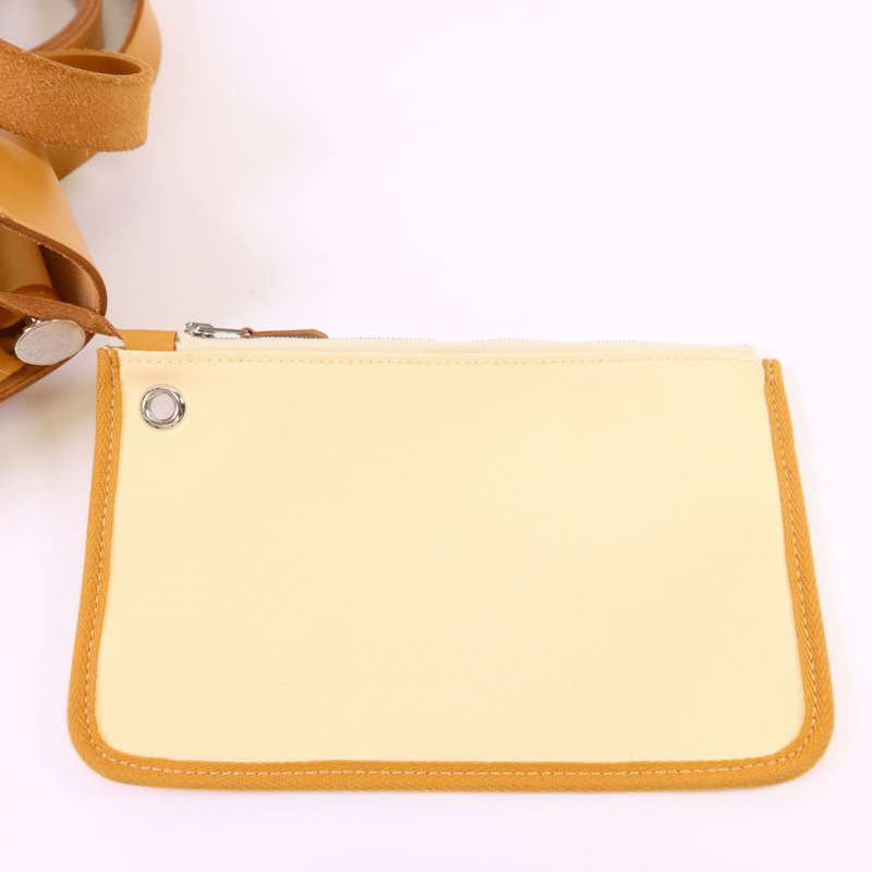 HERMES 帆布Herbag MM銀扣手挽肩背兩用袋-10