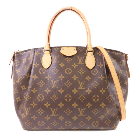 LOUIS VUITTON Monogram Turenne MM金扣手挽肩背兩用袋棕色