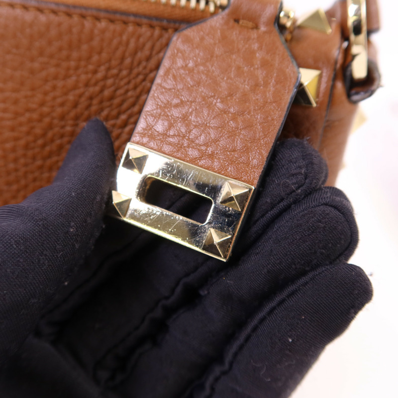 Valentino 牛皮皮革Rockstud 2 Way Shoulder Bag金扣手挽肩背兩用袋-7
