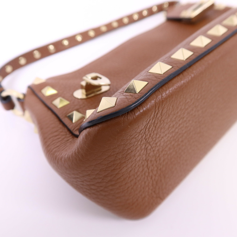 Valentino 牛皮皮革Rockstud 2 Way Shoulder Bag金扣手挽肩背兩用袋-12