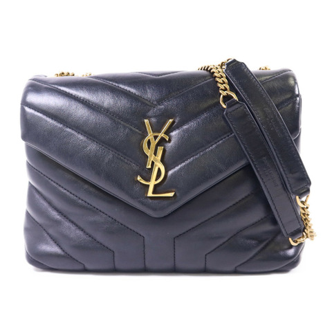 YVES SAINT LAURENT 牛皮皮革Lou Lou Small金扣鏈帶肩背袋