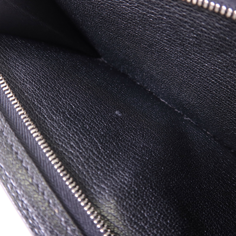 HERMES Chevre皮革Kelly Pocket Long Bifold Wallet銀扣長錢包Noir-19