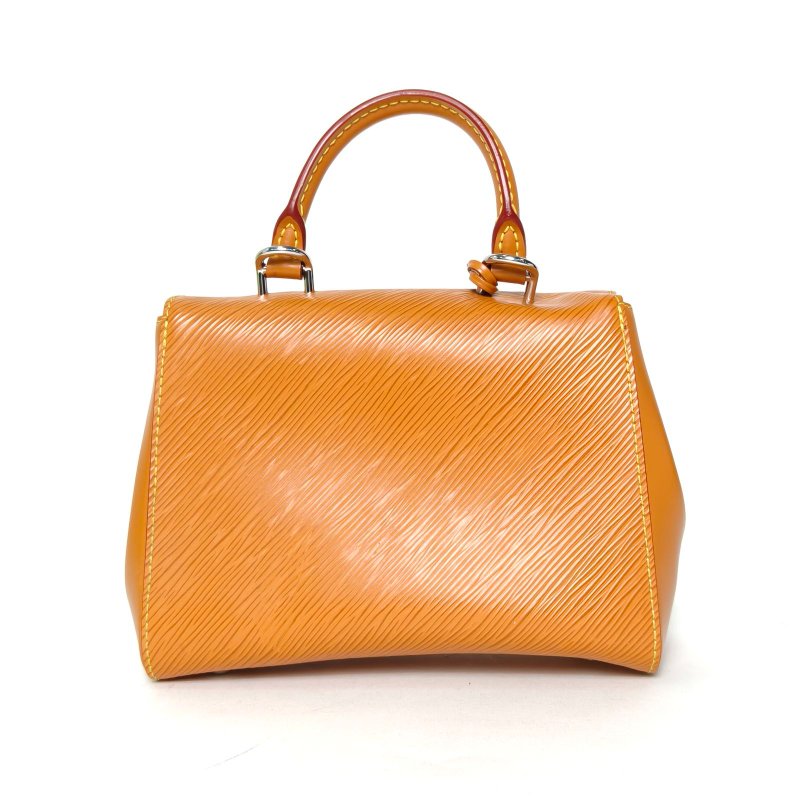 LOUIS VUITTON ClunyMini20寬肩帶焦糖色EPI水波紋牛皮銀扣晶片肩背包-2