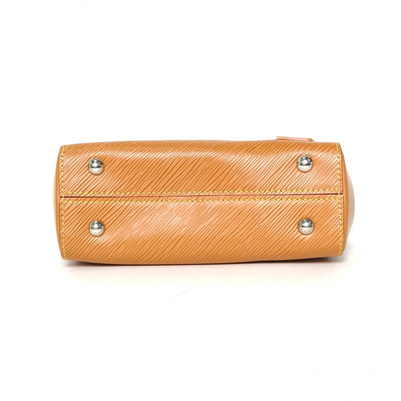 LOUIS VUITTON ClunyMini20寬肩帶焦糖色EPI水波紋牛皮銀扣晶片肩背包-4