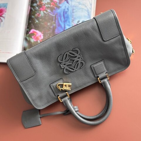 收藏品 ::LOEWE:: Amazona 28 灰藍色 手提包 醫生包