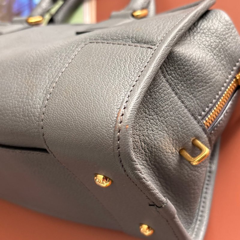 收藏品 ::LOEWE:: Amazona 28 灰藍色 手提包 醫生包-25