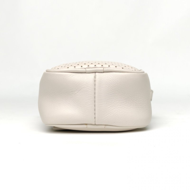 BOTTEGA VENETA 珍珠灰牛皮黑扣單肩包肩背包-4