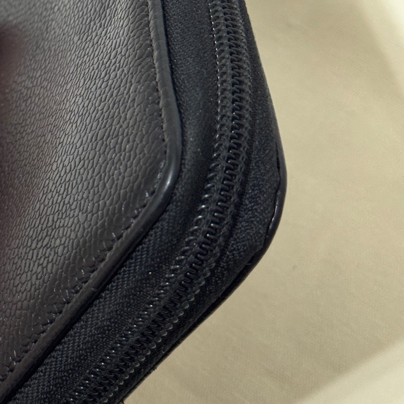 香奈兒雙C長夾/黑色荔枝紋/Chanel-7