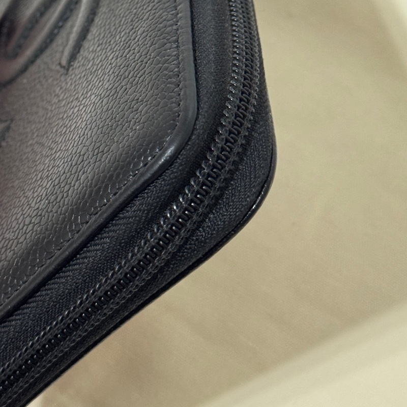 香奈兒雙C長夾/黑色荔枝紋/Chanel-8