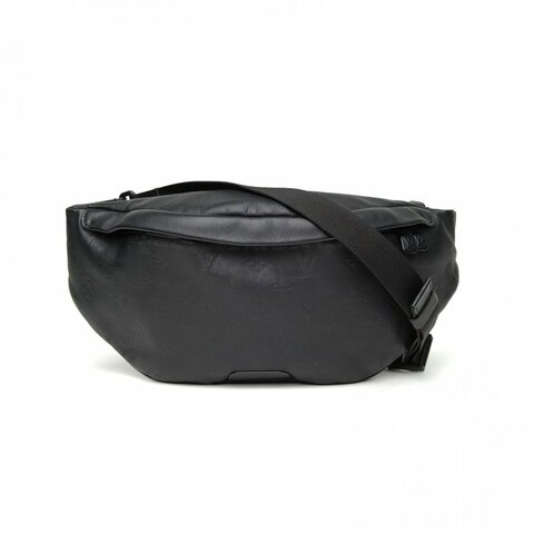 LOUIS VUITTON Discovery腰包logo壓紋黑色牛皮2018肩背包