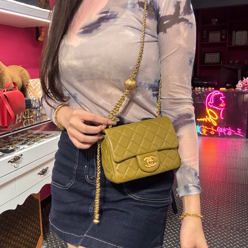 Chanel 抹茶/金球方胖子/王吉娜古董精品-1