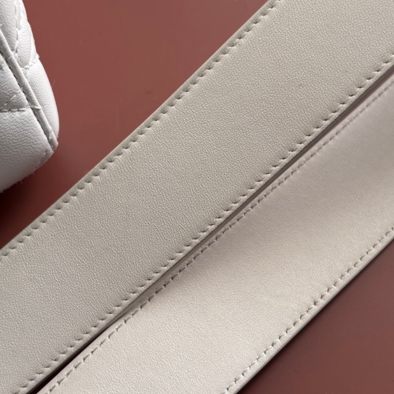 ::Christian Dior:: Lady Dior My ABCDior 白色羊皮5x4藤格紋淡金釦手提斜背黛妃包-44