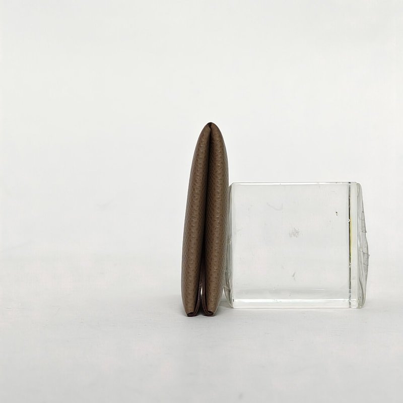 HERMES Calvi卡包18大象灰Epsom皮Y刻銀扣肩背包-3