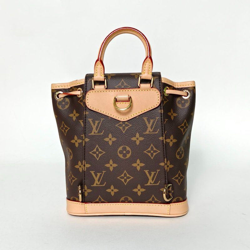 LOUIS VUITTON MontsourisPM雙肩包mini24老花PVC晶片肩背包-2
