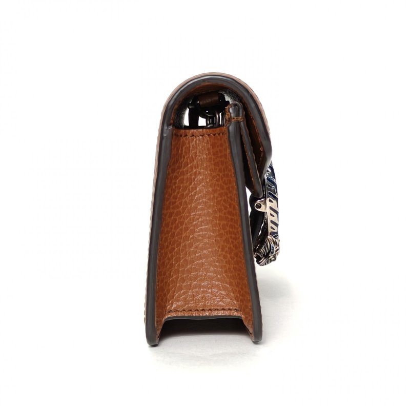 GUCCI Dionysus酒神超Mini16.5牛仔藍牛仔布鑽扣肩背包-3