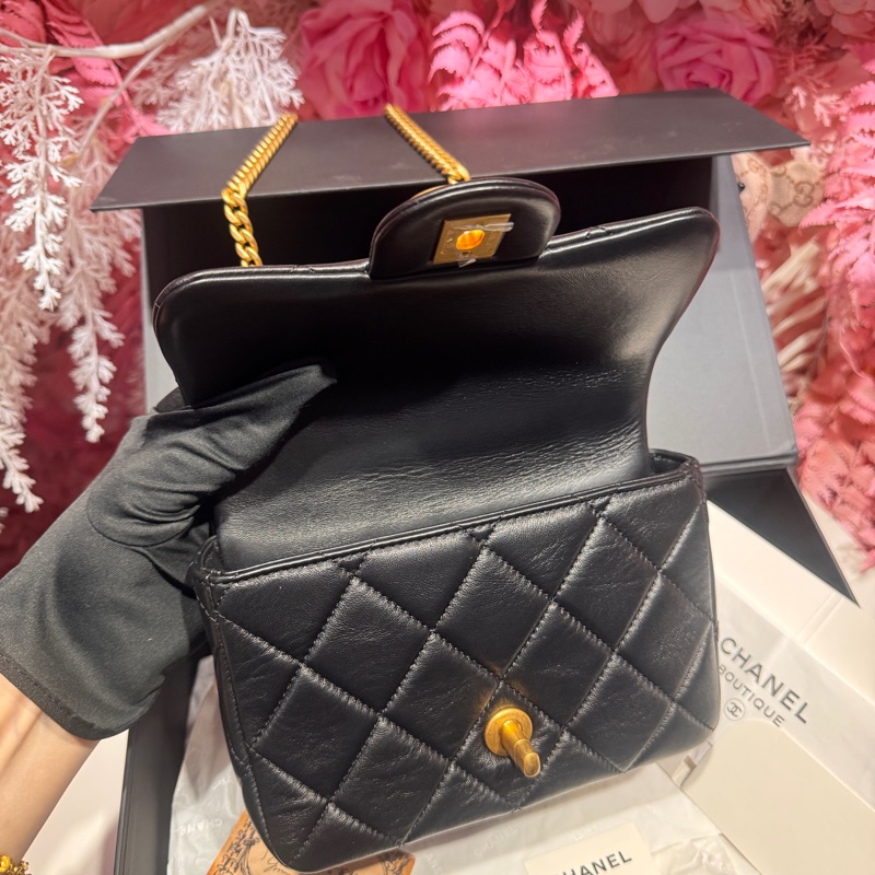 Chanel 琺瑯調節釦方胖子/王吉娜古董精品-8