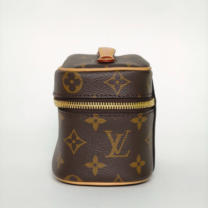 LOUIS VUITTON Nice化妝包Nano14老花PVC晶片肩背包-1