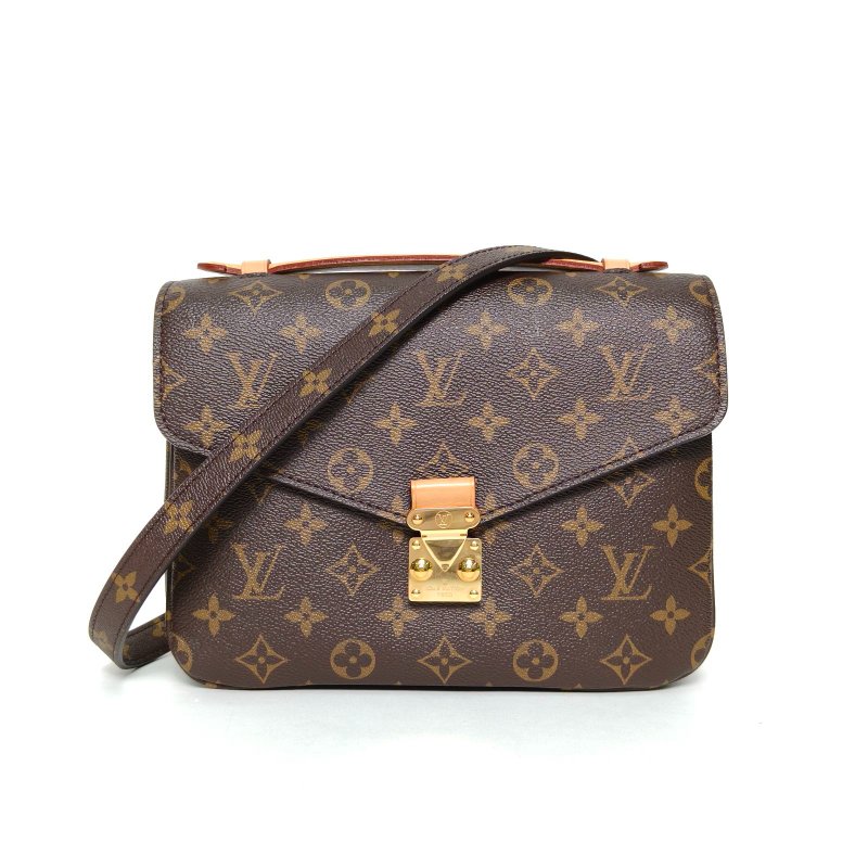 LOUIS VUITTON MetisPochette郵差包老花PVC金扣晶片肩背包-0