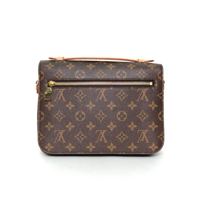 LOUIS VUITTON MetisPochette郵差包老花PVC金扣晶片肩背包-2
