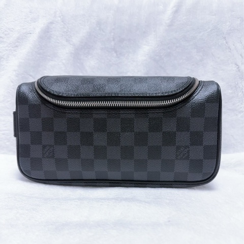 🎄聖誕大特價～12/25🎄LV棋盤格手拿包 外出包 盥洗包 旅行包 男生包包 銀釦手拿包