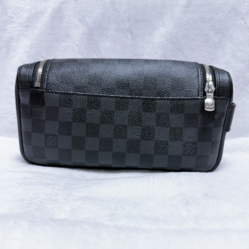 🎄聖誕大特價～12/25全網最低價🎄LV棋盤格手拿包 外出包 洗漱包 盥洗包 旅行包 化妝包 男生包包 銀釦手拿包-6