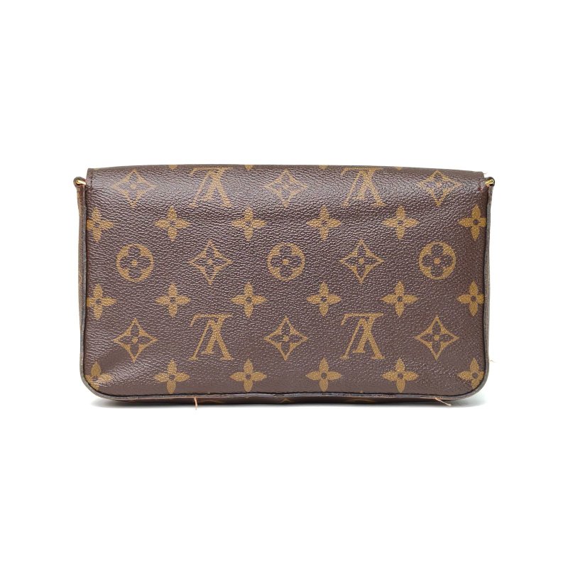 LOUIS VUITTON POCHETTEFELICIE三合一鏈條包老花PVC2017肩背包-2