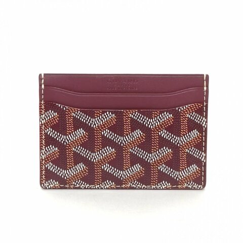 GOYARD 酒紅色PVC卡包肩背包