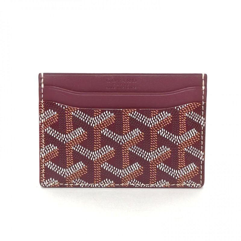 GOYARD 酒紅色PVC卡包肩背包-0