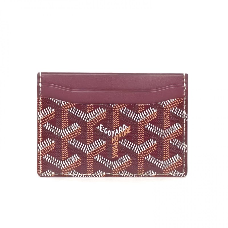 GOYARD 酒紅色PVC卡包肩背包-2