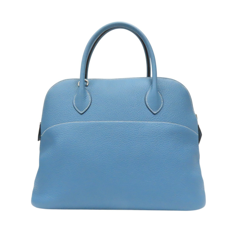 牛仔藍 Taurillon牛革 Bolide 35 柏莉包 两用包 □L刻 銀扣【HERMES 愛馬仕】-1