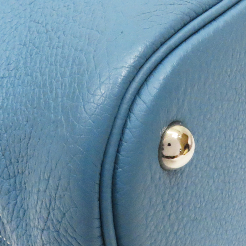 牛仔藍 Taurillon牛革 Bolide 35 柏莉包 两用包 □L刻 銀扣【HERMES 愛馬仕】-10