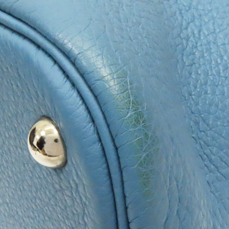牛仔藍 Taurillon牛革 Bolide 35 柏莉包 两用包 □L刻 銀扣【HERMES 愛馬仕】-11