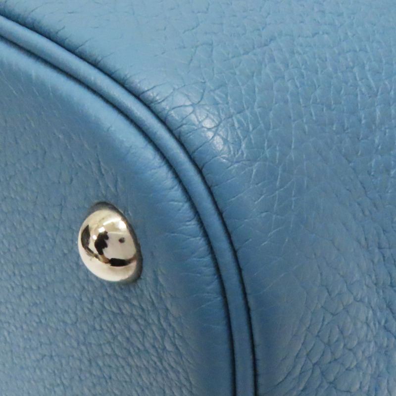牛仔藍 Taurillon牛革 Bolide 35 柏莉包 两用包 □L刻 銀扣【HERMES 愛馬仕】-13