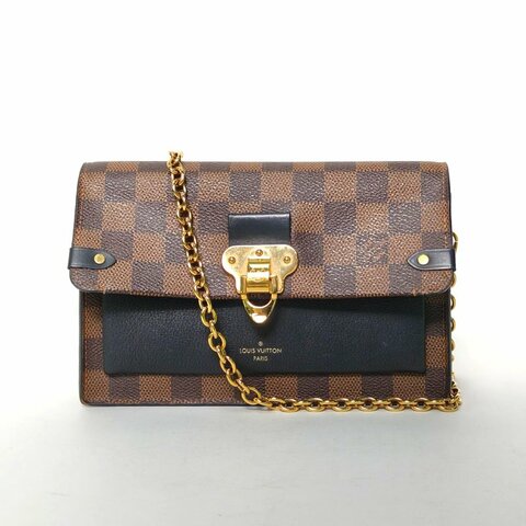 LOUIS VUITTON VAVIN鏈條包WOC19棕色棋盤格PVC2020肩背包