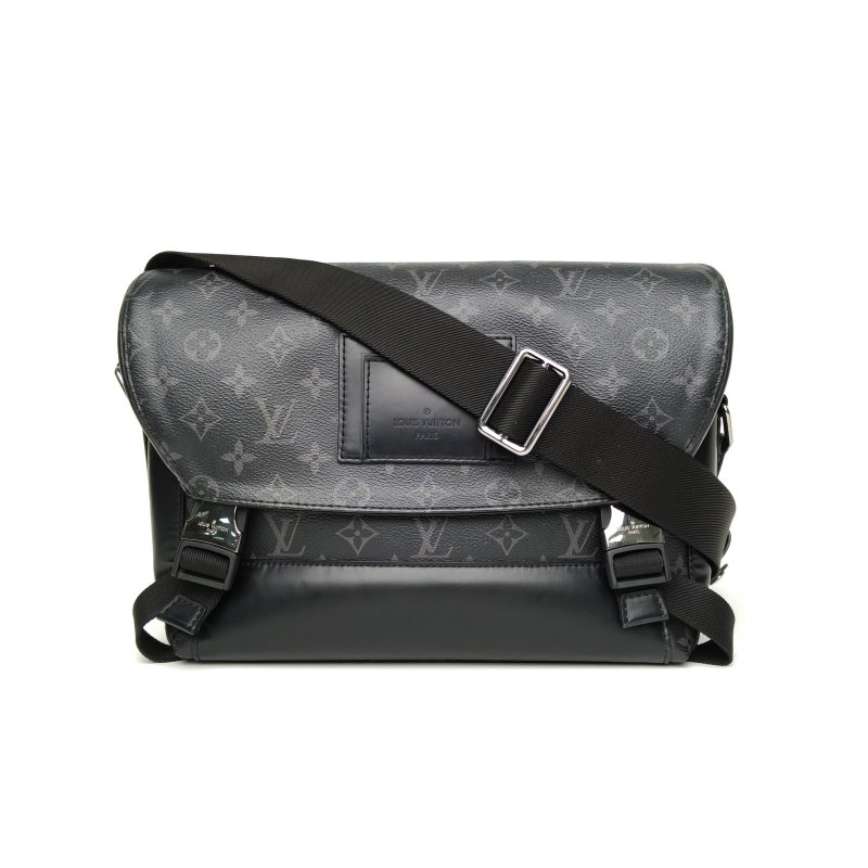 LOUIS VUITTON VOYAGER郵差包小號28黑色PVC2020肩背包-0