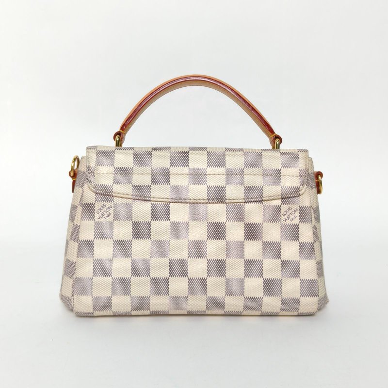 LOUIS VUITTON Croisette手柄郵差包白棋格PVC金扣2019肩背包-2