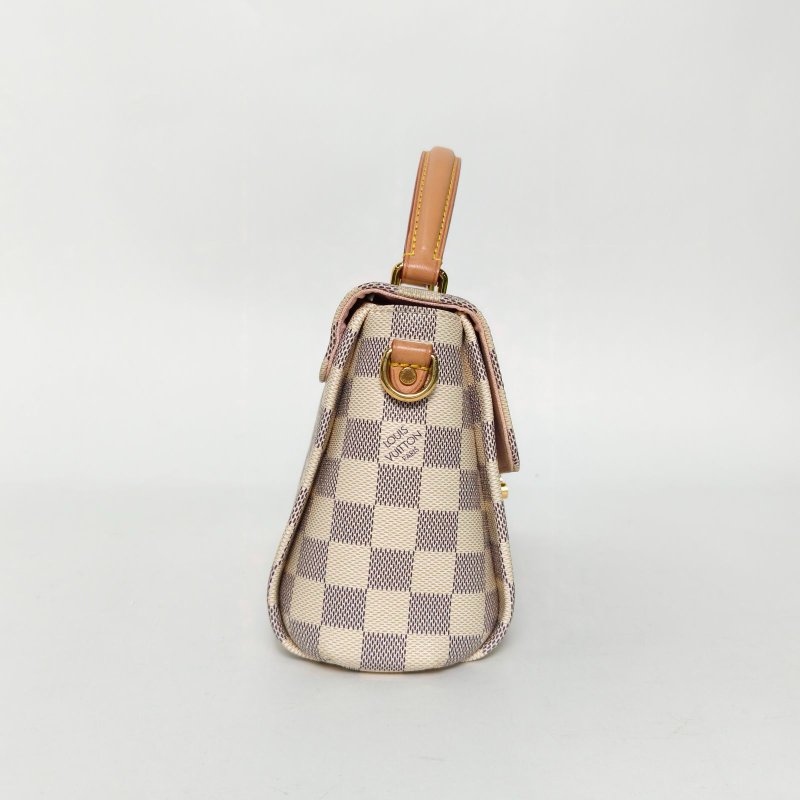 LOUIS VUITTON Croisette手柄郵差包白棋格PVC金扣2019肩背包-3