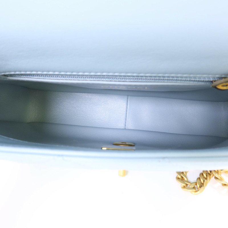 CHANEL 羊皮皮革Chain Shoulder Bag金扣鏈帶肩背袋-6