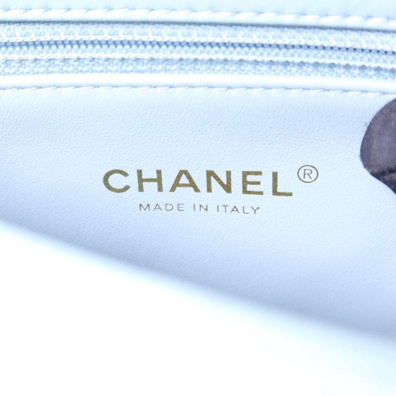 CHANEL 羊皮皮革Chain Shoulder Bag金扣鏈帶肩背袋-7