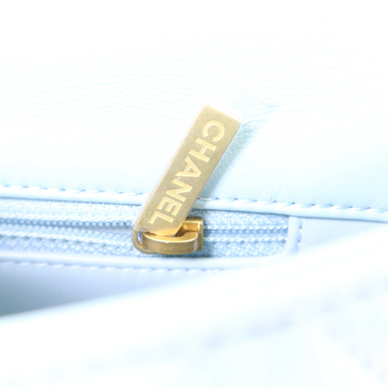 CHANEL 羊皮皮革Chain Shoulder Bag金扣鏈帶肩背袋-8