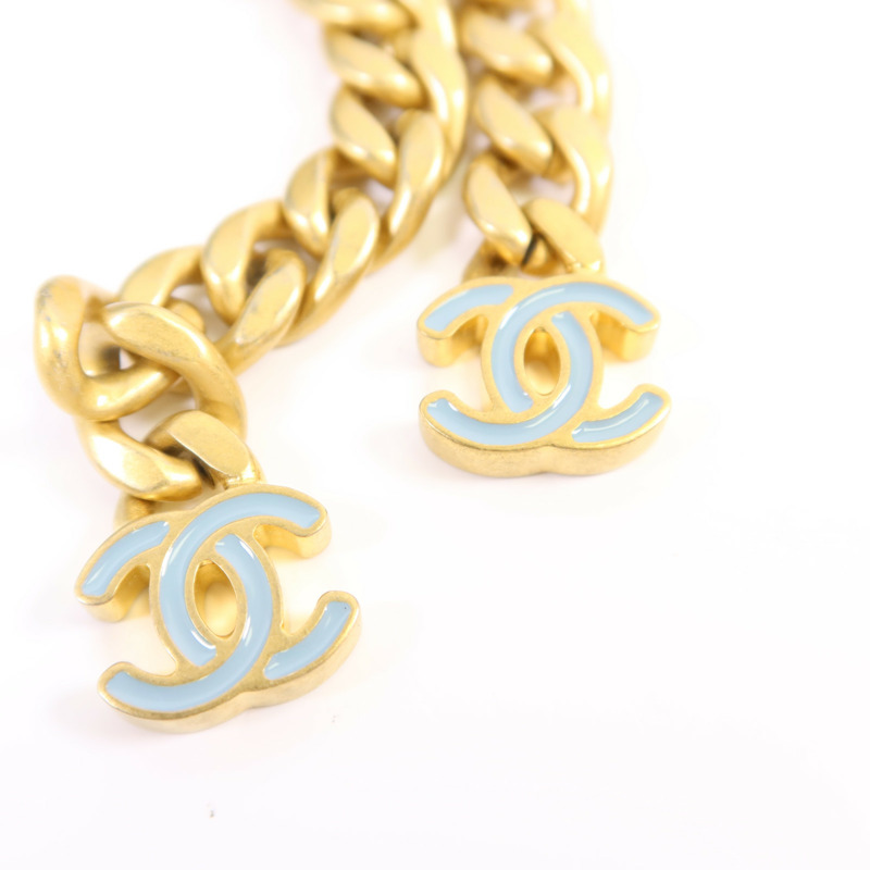 CHANEL 羊皮皮革Chain Shoulder Bag金扣鏈帶肩背袋-11