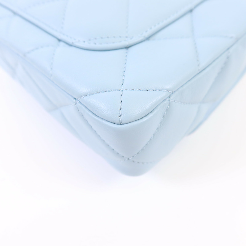 CHANEL 羊皮皮革Chain Shoulder Bag金扣鏈帶肩背袋-14