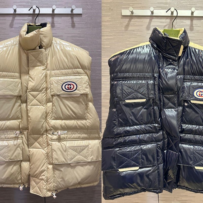 💎Han's house精品服飾💎GUCCI 羽絨 外套 背心 雙面穿原價 90000-0