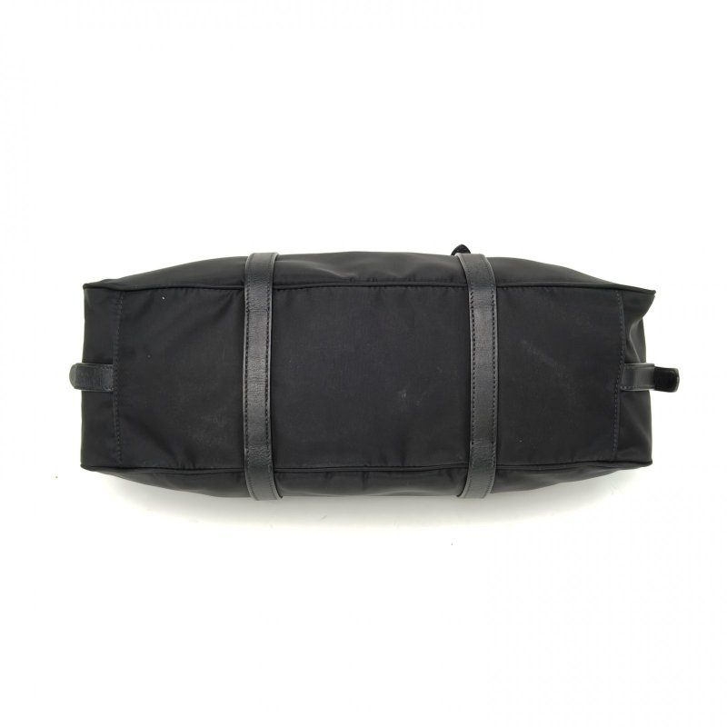 PRADA 黑色尼龍降落傘手提包斜挎包配可拆卸肩帶肩背包-4