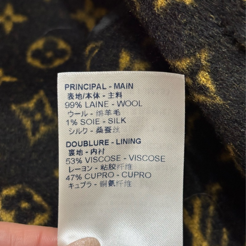 ⚠️保留中LV Louis Vuitton Monogram 羊毛大衣外套 皮草領邊 原價3折出售-9