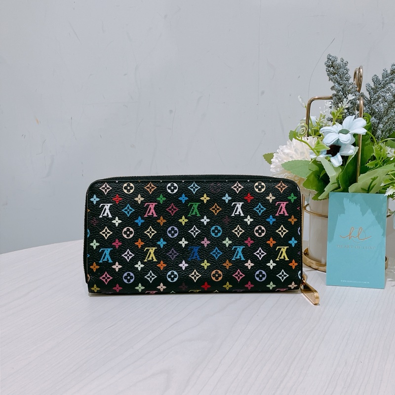 Louis Vuitton 路易威登彩色迷你花紋拉鍊長銀包M93754 Portefeuille Insolite Wallet Monogram Multicolor X GHW-1