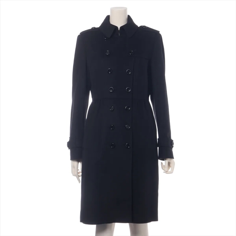 【日本限定藍標】 Burberry 限定款 貴婦千金版型 毛呢大衣 專櫃13萬！-0