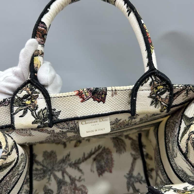 Dior M1265 刺繡花園手提托特包 送原廠絲巾*2-30